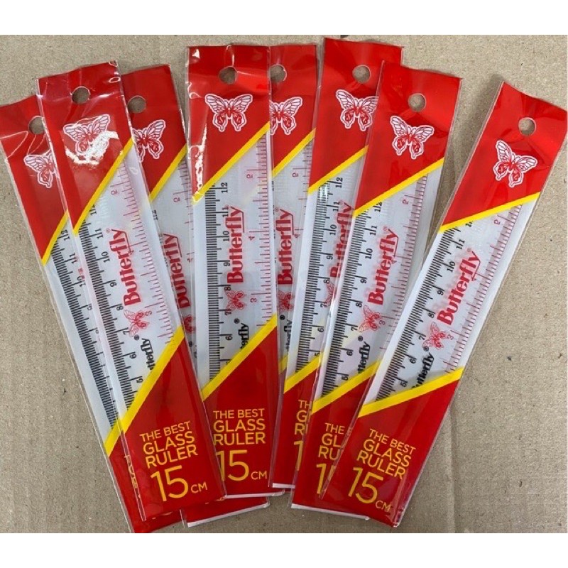 

Butterfly Transparent Ruler 15cm / Penggaris bening