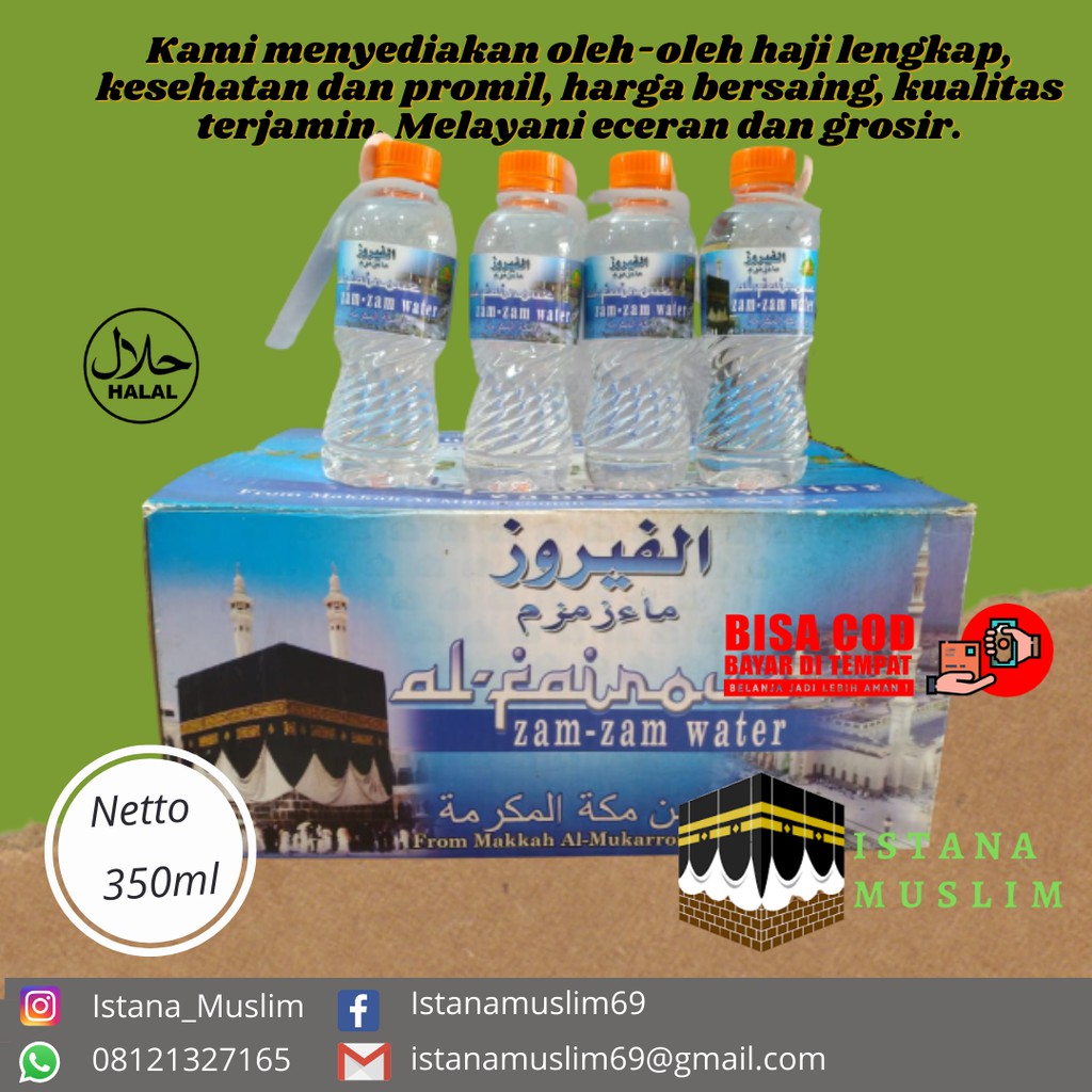 

Air Zam Zam Original Water 350ml Original Made In Mekkah Oleh Oleh Souvenir Haji Umroh