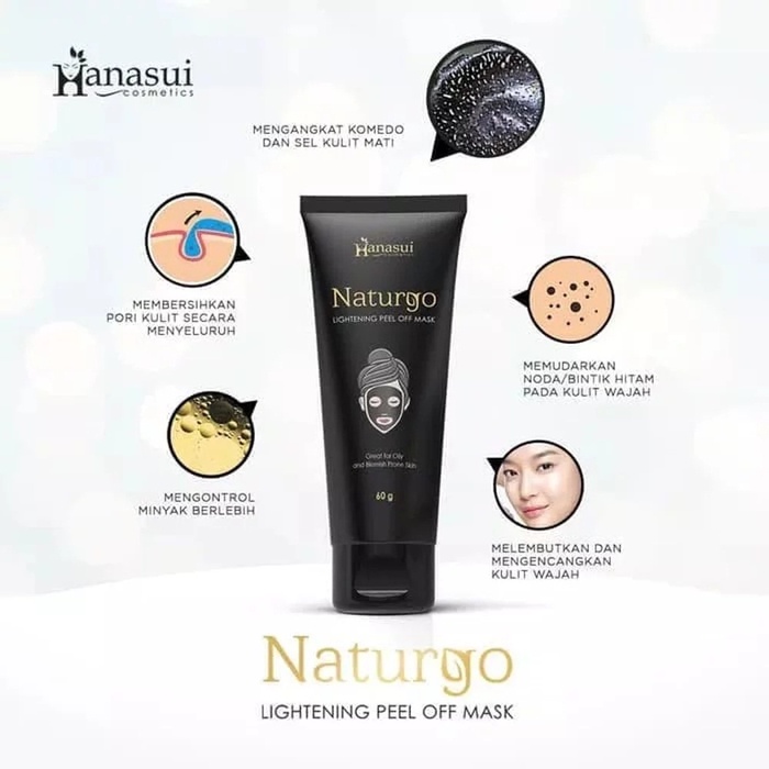 HANASUI Naturgo Peel Off Mask - 60gr / Masker Hanasui/Masker Komedo