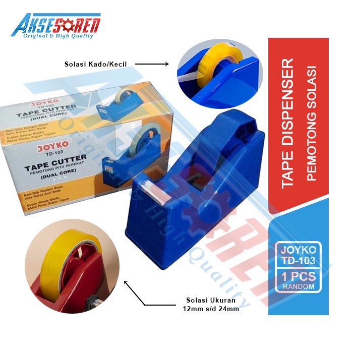 

Tape Cutter Joyko [TD-103] Dual Core / Pemotong Pita Perekat Solatip, Isolasi, Lakban, Double