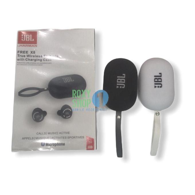 Headset Earphone Bluetooth Jbl Free X8 True Wireless Earbuds Jbl X8 - Hitam Clearsale.Id