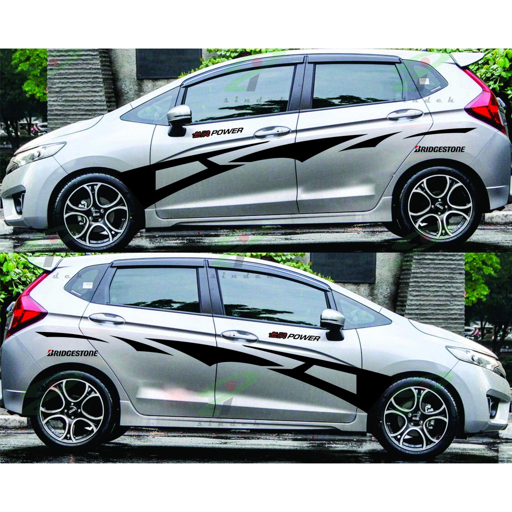 cutting sticker mobil keren jazz brv brio hrv avanza agya yaris ertiga stiker striping mugen power