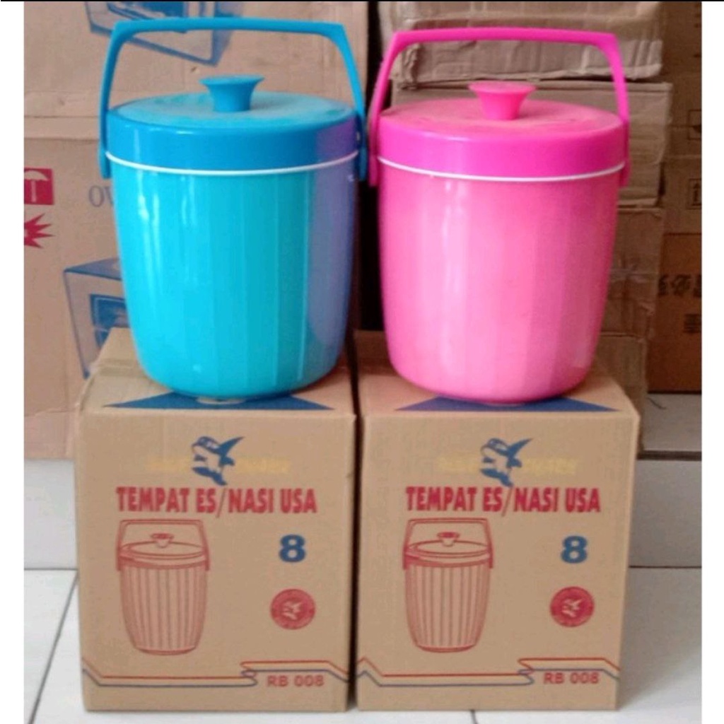 Blue Shark  Rice Bucket 8 Liter - Rice Bucket Tempat Es | Tempat Penyimpan Nasi dan Es Batu