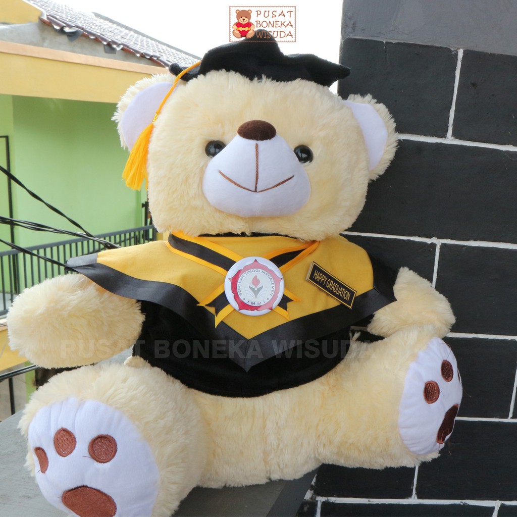 Boneka Wisuda Teddy Bear Jumbo ukuran L Hadiah Kado Graduation Kelulusan Sekolah Kampus Kado Hadiah