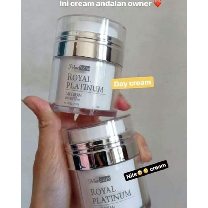 Jual Royal Platinum / Cream Pagi Dan Cream Malam /Bebas Kimia | Shopee ...