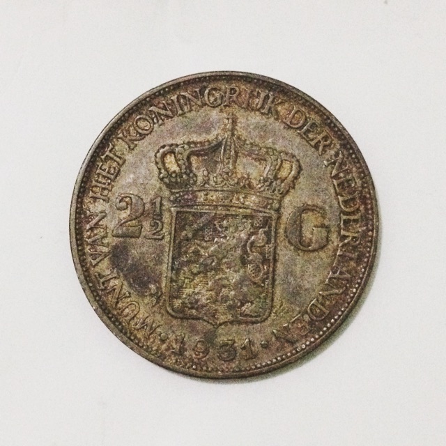 Uang Kuno Wilhelmina 2 1/2 Gilden 1931