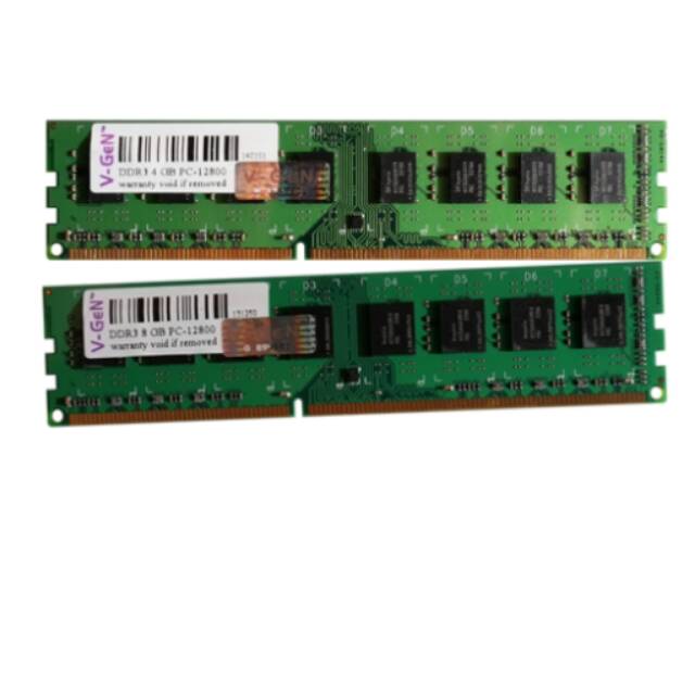 V-Gen 4GB Memory PC DDR3 PC12800 / RAM VGEN