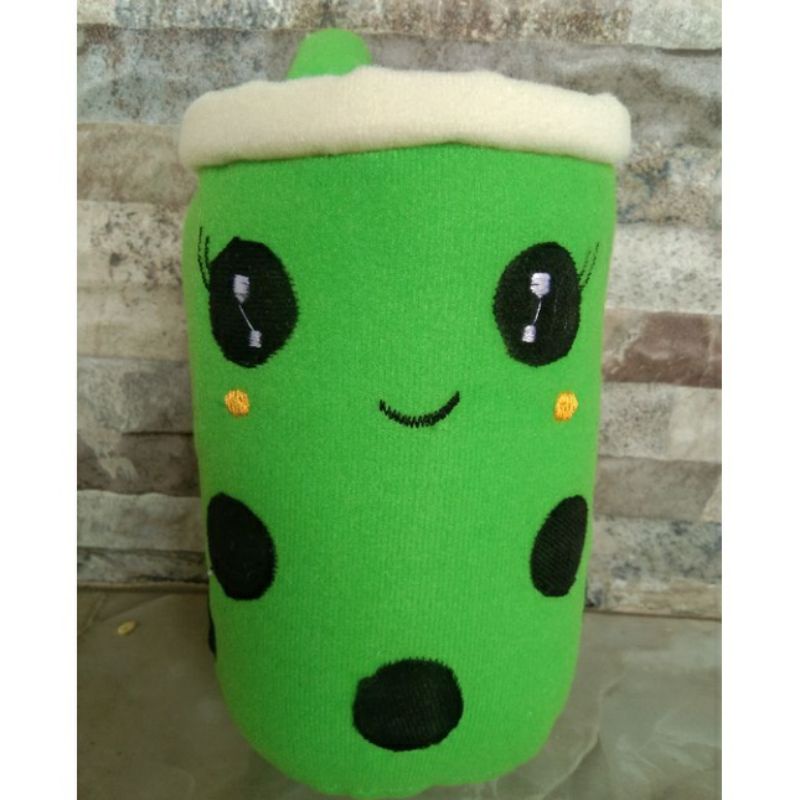 Pop It Boba Cup Macaron & Boneka Boba 25cm | Popit Makaron Boba-BOBA 25CM (HIJAU)