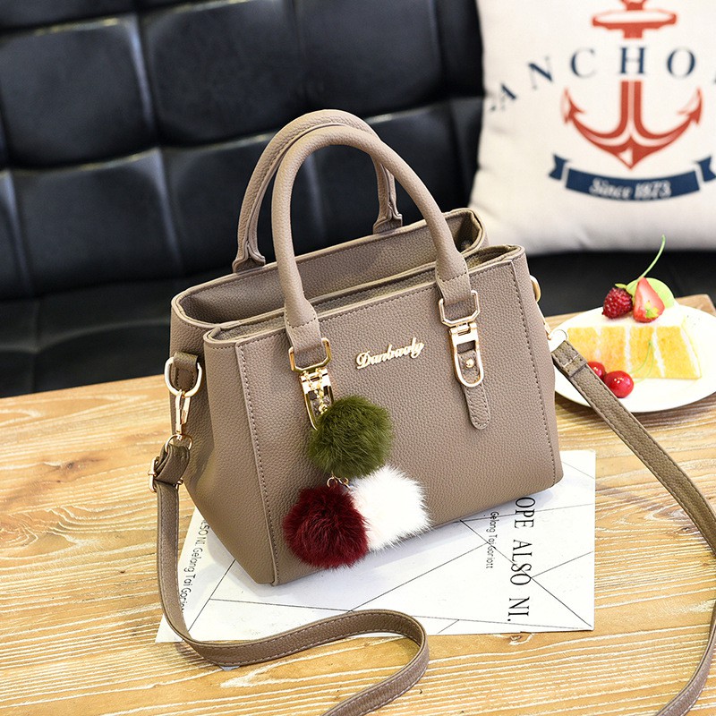 JX 131 - PQ11657 - TAS IMPORT CANTIK  + POMPOM - TAS BATAM GOOD QUALITY