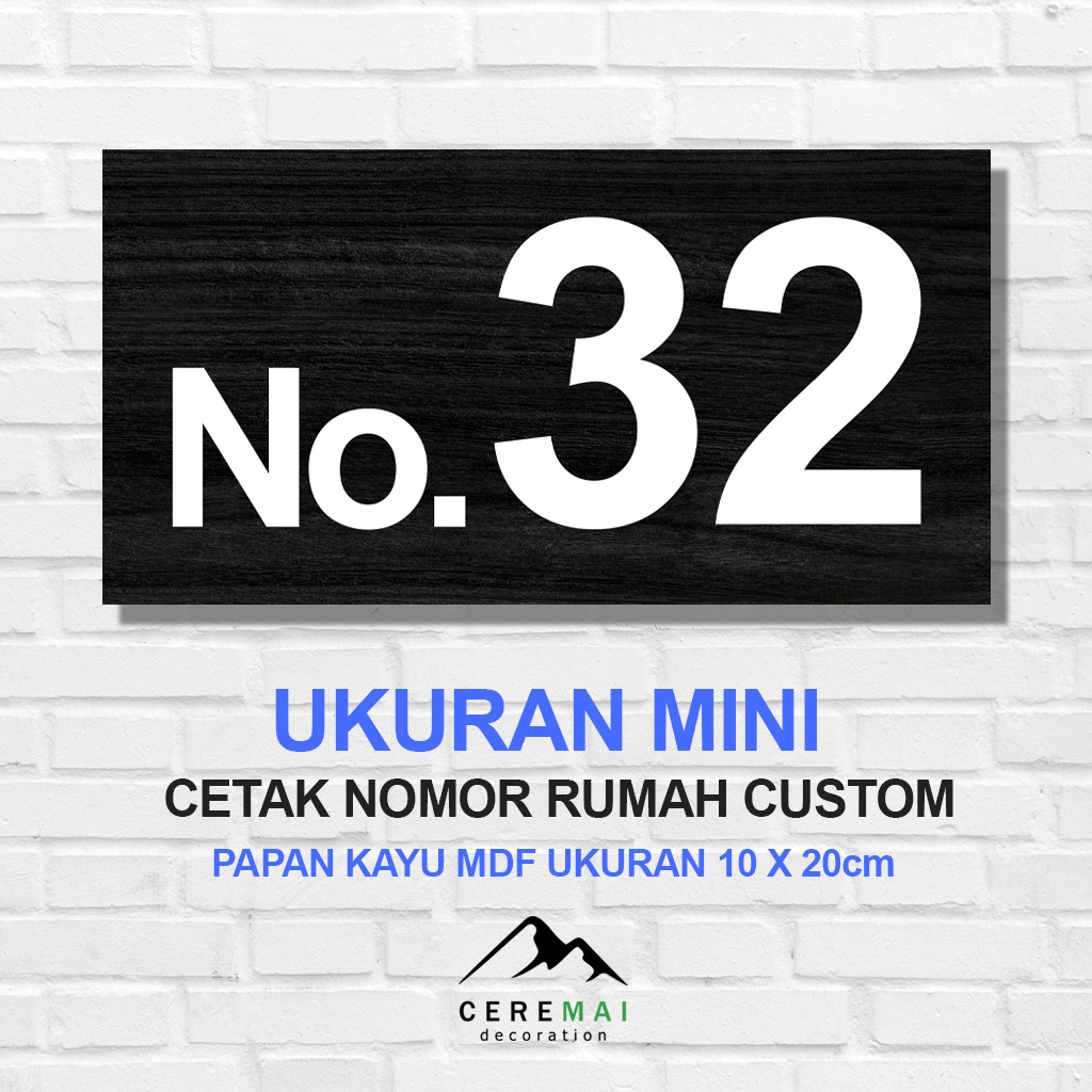 Jual Cm Decor Mini Alamat Nomor Rumah Custom Sendiri Hiasan Dinding Pintu Kayu Wall Decor