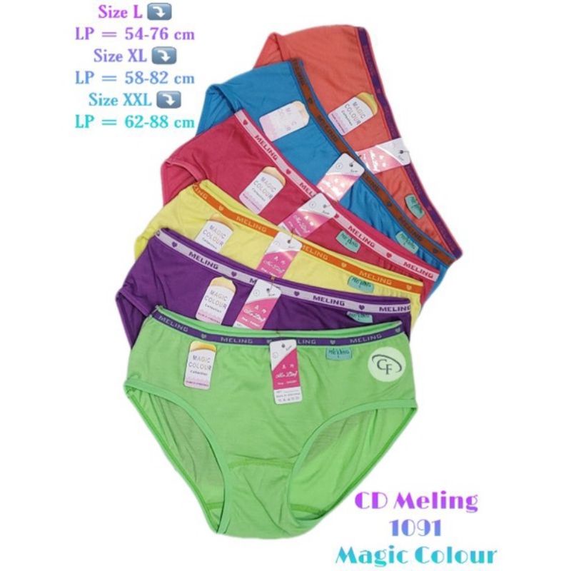 12 PCS/Lusinan Celana Dalam Wanita Cd Perempuan Meiling Art 1091