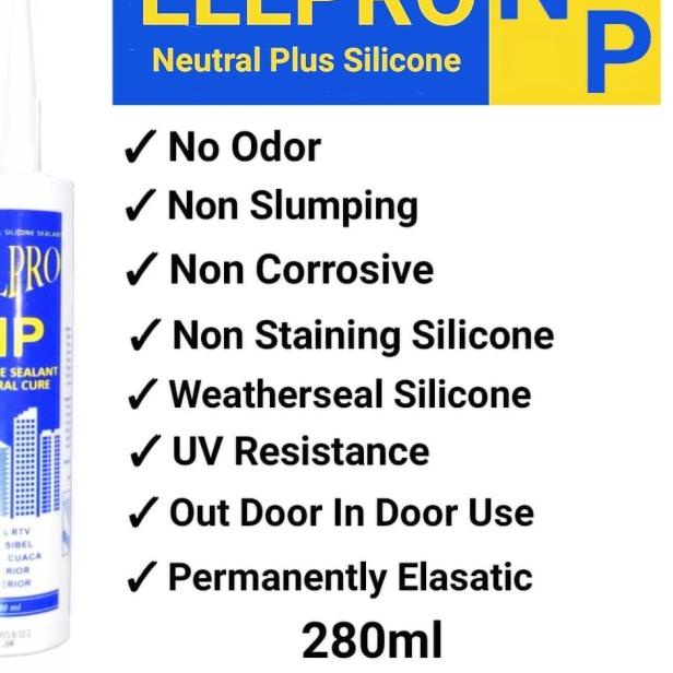 

Lem Silicone ELLPRO NP 300ml/Silicone Sealant ELLPRO Netral Plus 300ml - CLEAR/BENING