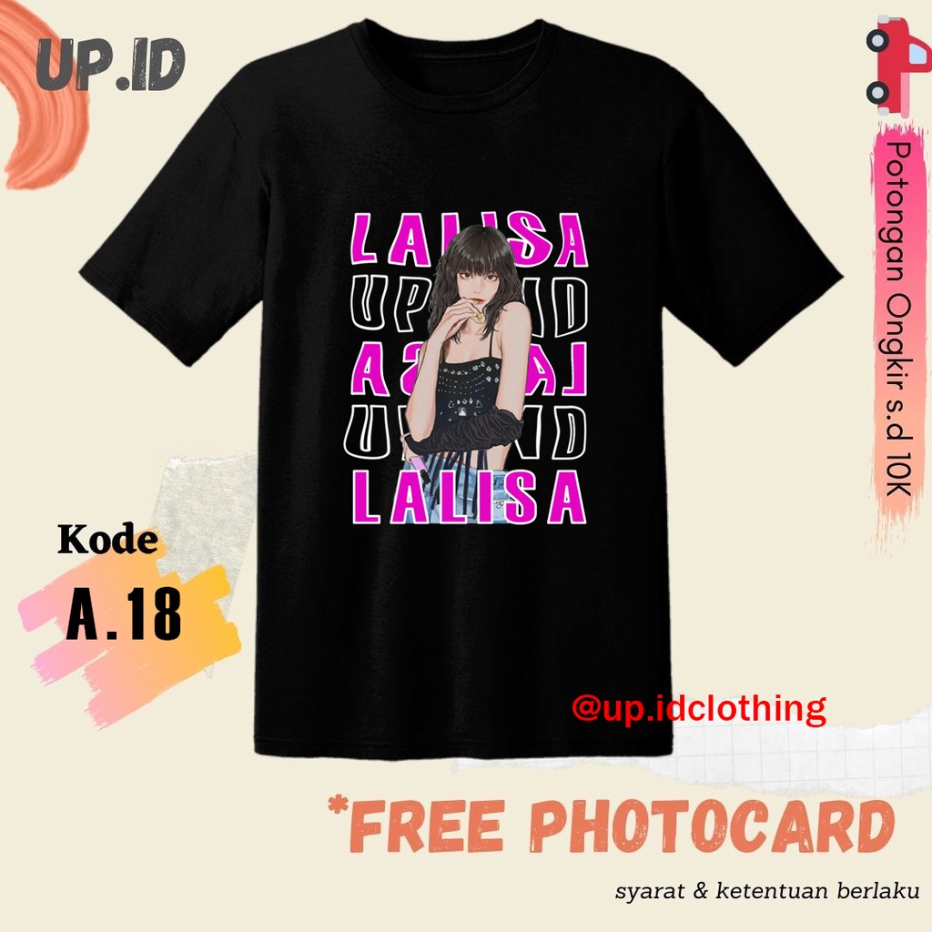 Kaos Lisa Blackpink Free Photocard || T-shirt Blackpink Premium