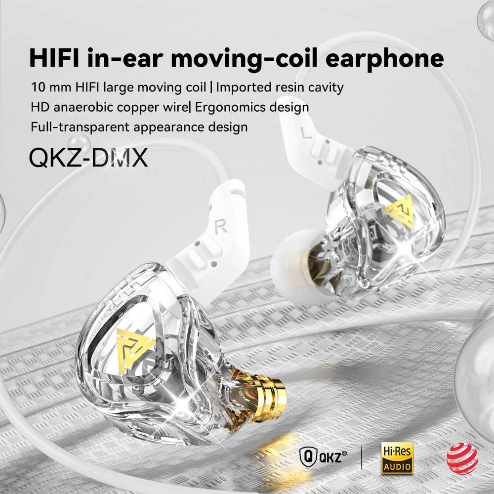 QKZ AK6 DMX AK6-DMX AK6DMX Stereo HiFi IEM Gaming Earphone WITH MIC