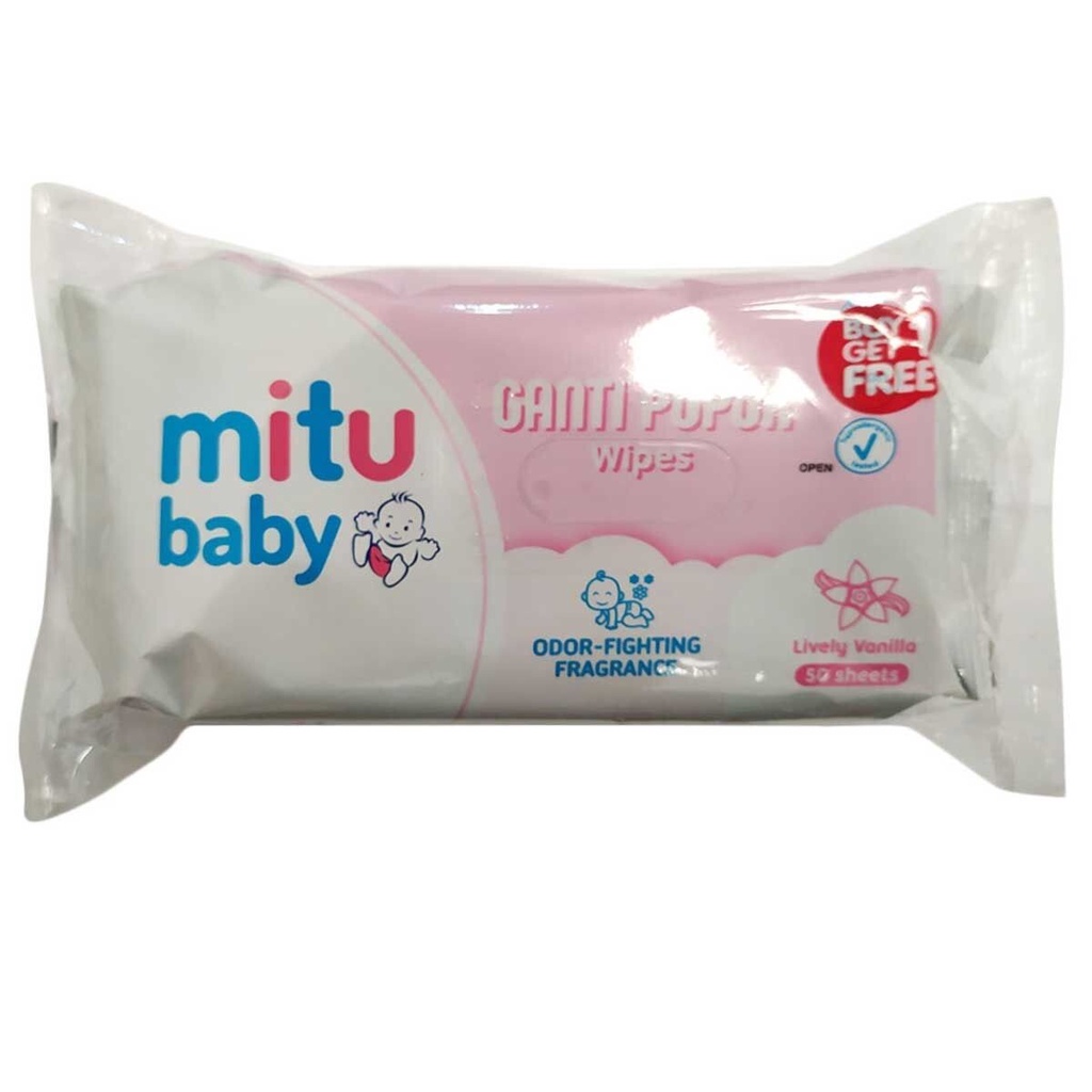 Mitu Baby Tissu Basah Ganti Popok 50+50 sheet ORIGINAL-BPOM