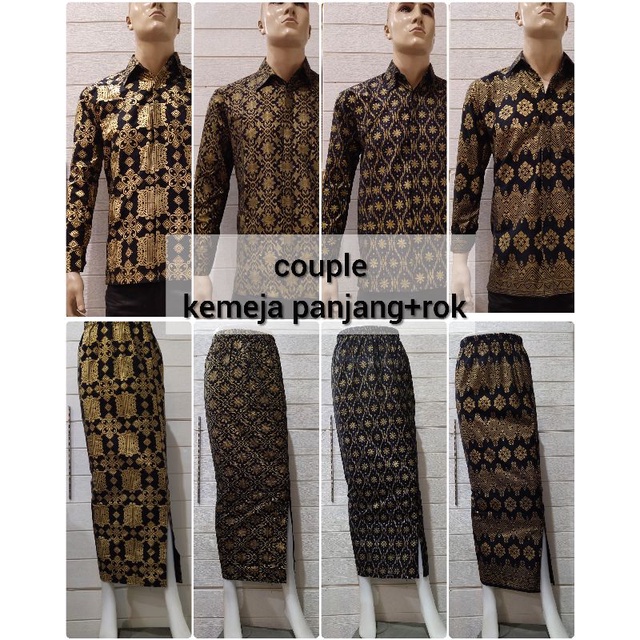 COUPLE KEBAYA ROK KEMEJA MOTIF GOLD