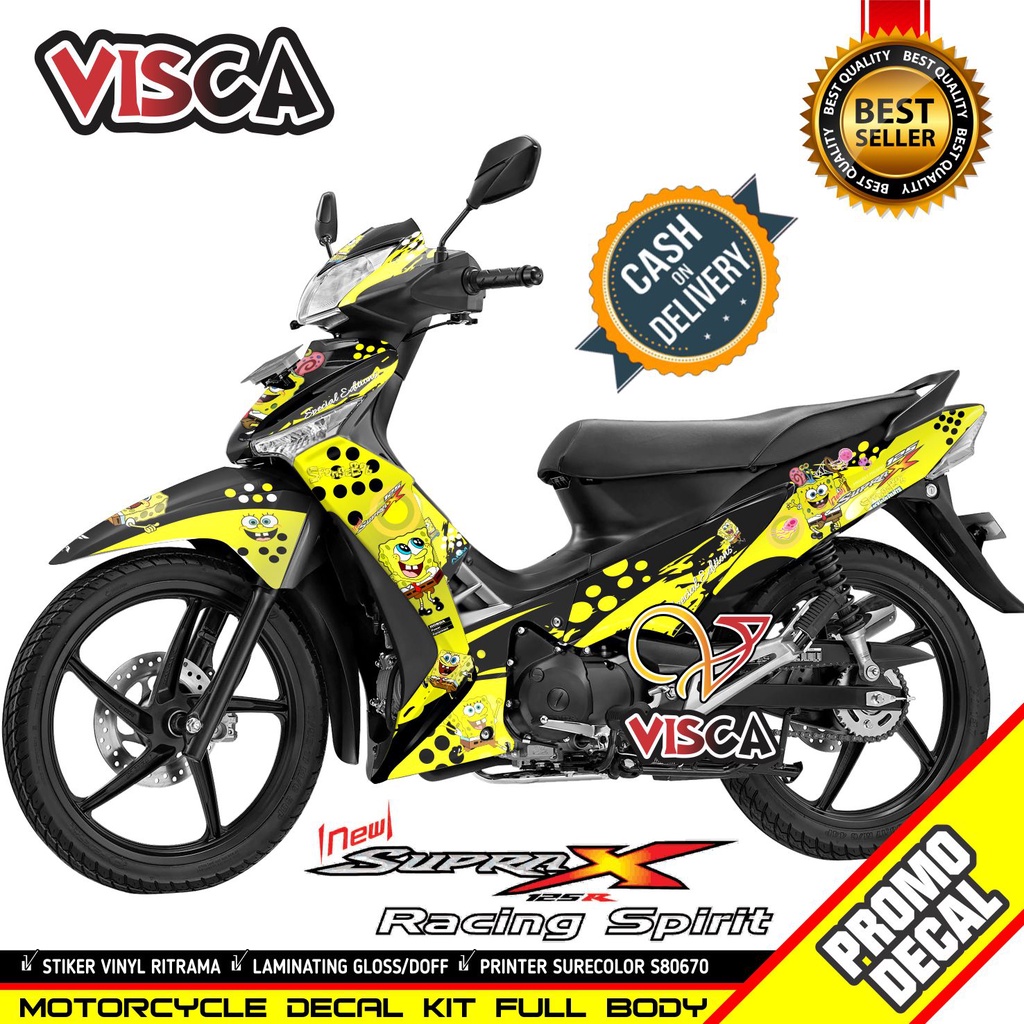 DECAL SUPRA X 125 R MODIF KEREN STIKER SUPRA X 125 R FULL BODY STRIPING SUPRA X 125 R VARIASI KEREN