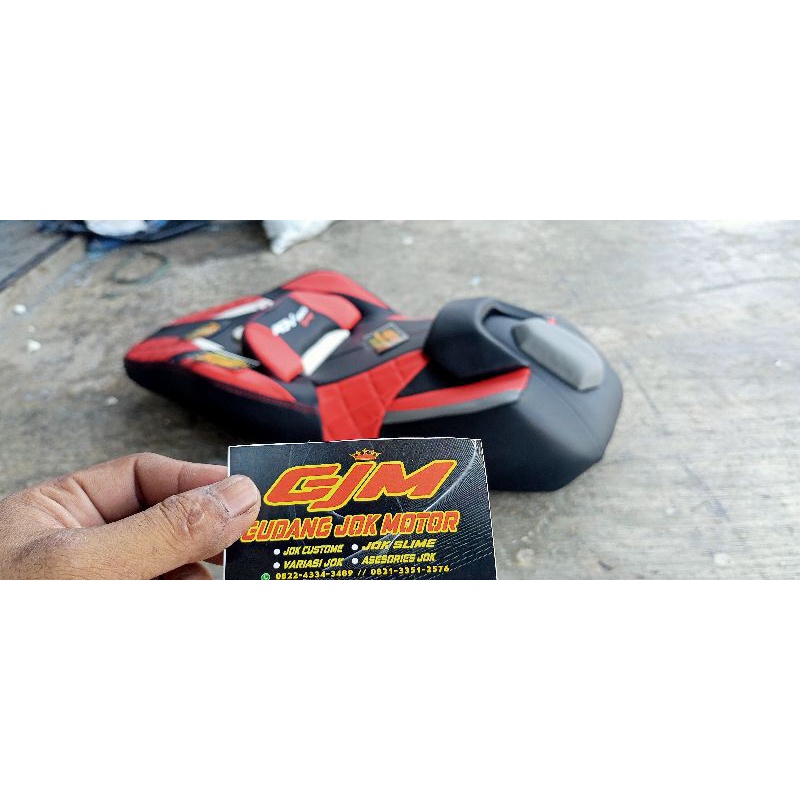 Jok ADV Hitam merah-Jok modifikasi-Jok adv modifikasi warna hitam merah