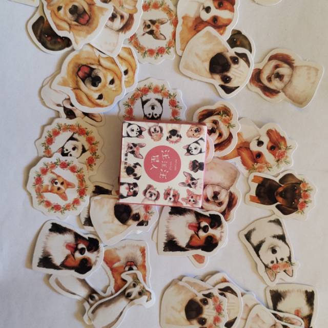 

Stiker lucu 45pcs bntuk anjing lucu untuk hiasan scrapbook notebook dll