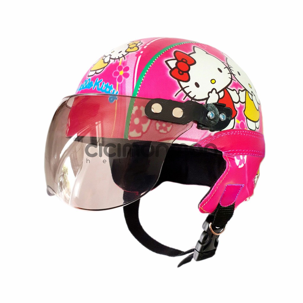 SPECIAL Helm Anak Retro Karakter Hello Kitty