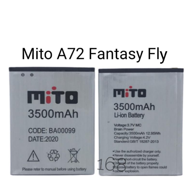 Baterai Batre Hp Mito A72 Fantasy Fly Batere Mito BA00099