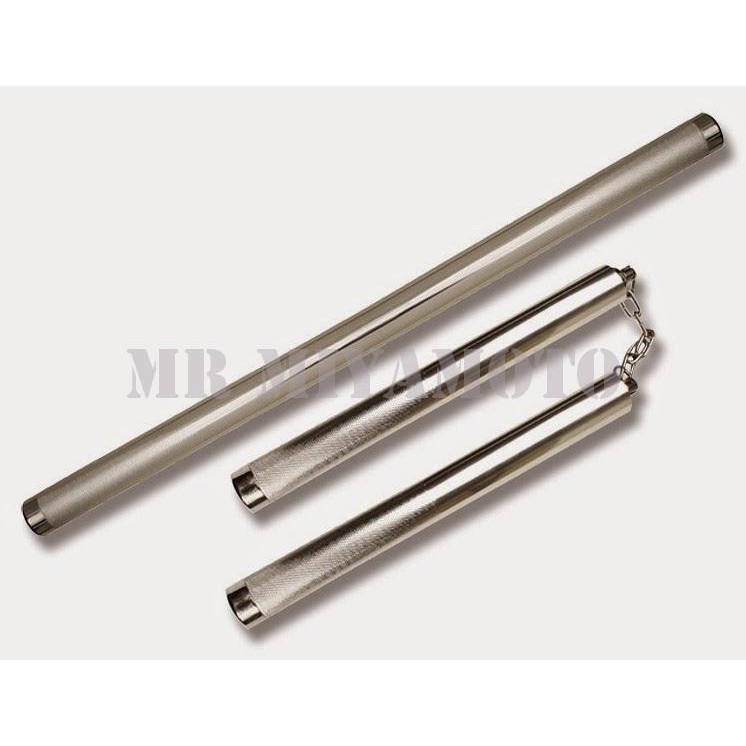 Double Stick Nunchaku Baton Besi, Bisa DISAMBUNG Menjadi Tongkat Pemukul