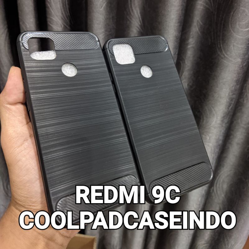 Soft Case Redmi 9C Black Carbon Silikon