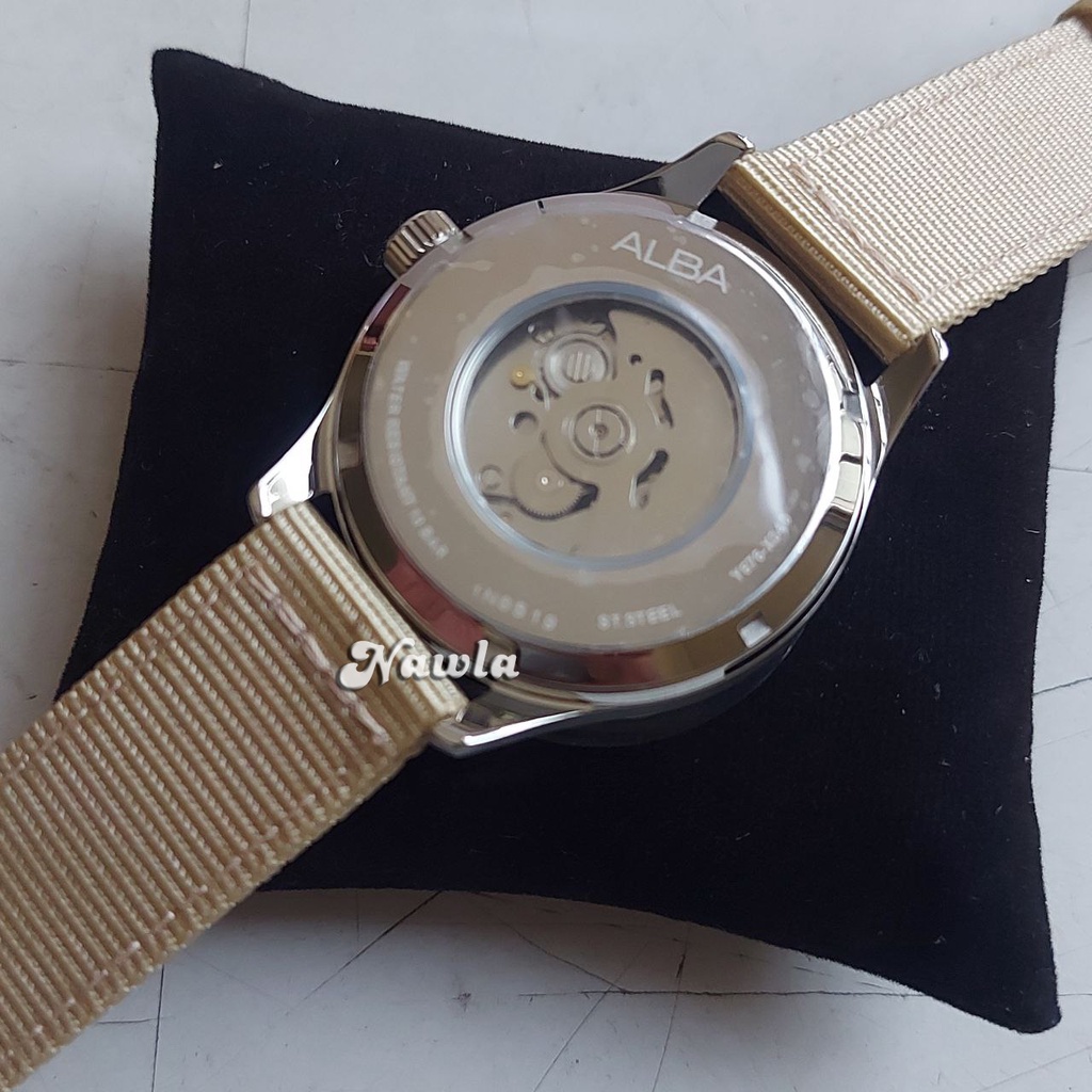 Alba Automatic AL4271X1 Beige Army - Jam Tangan Pria AL4271