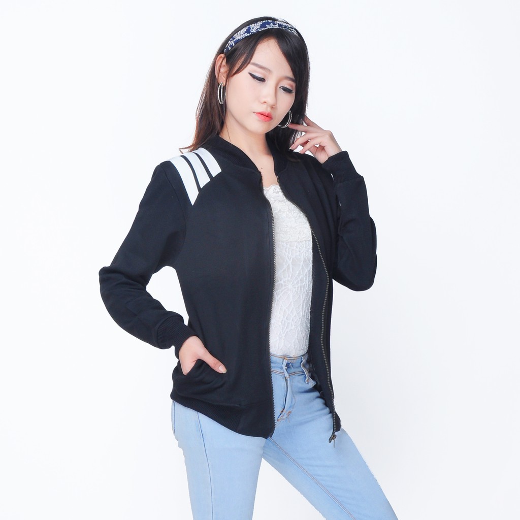 Jaket Basic Tangan panjang Wanita Variasi List - XSHOP Briana