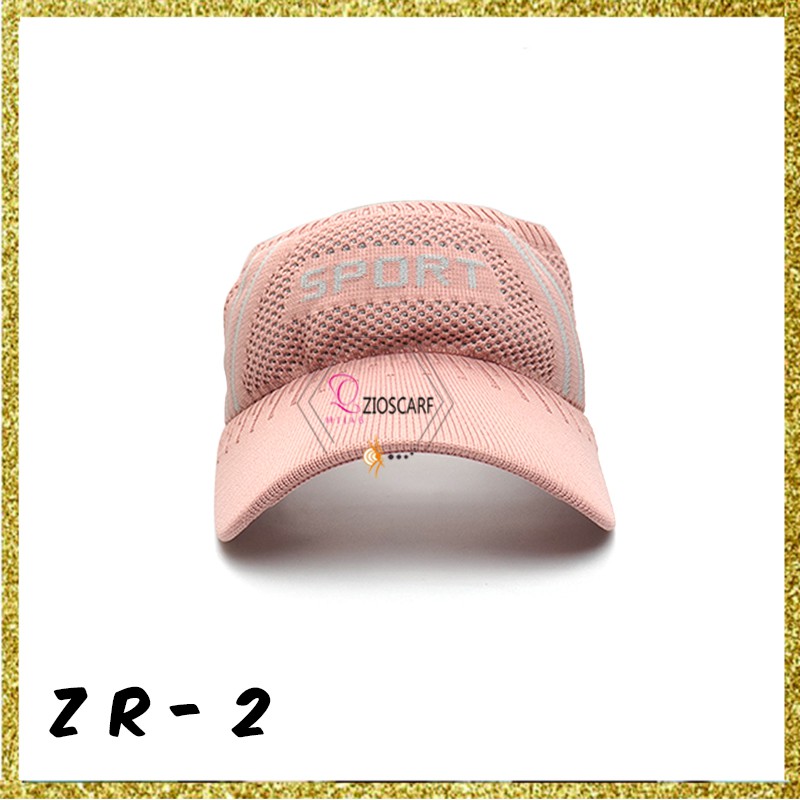 TOPI SENAM WANITA SUMMER ZUMBA SEPEDA PANTAI SPORT ANTI UV TENIS TENNIS GOLF KOREA WANITA PRIA ZR