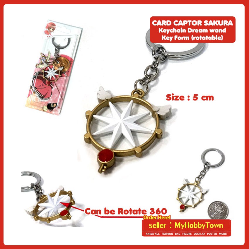 Gantungan Kunci Anime Card Captor Sakura : Dream Wand (Rotatable)