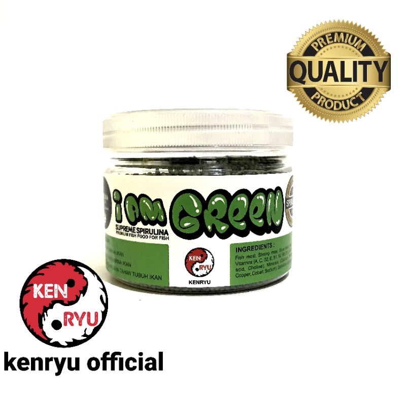 pelet I AM GREEN 150gr 1mm floating CHANNA LOUHAN CICHLID KOI KOKI