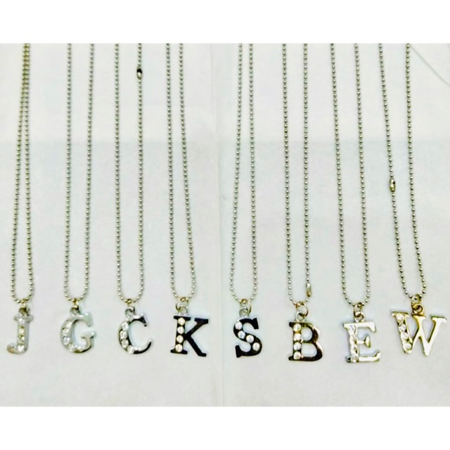 Kalung alphabet / kalung huruf / kalung inisial / stenles /