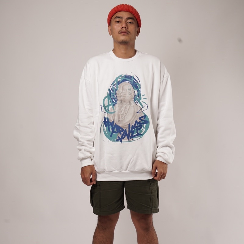 Lykke Apollo White Oversize Crewneck