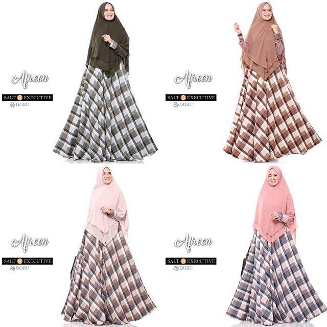 ORIGINAL Gamis Syari Afreen by Salt Executive / gamis busui jersey realpic 100% ori