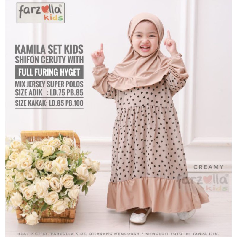 set hijab anak sifon mix hersey || kamila kids || farzolla