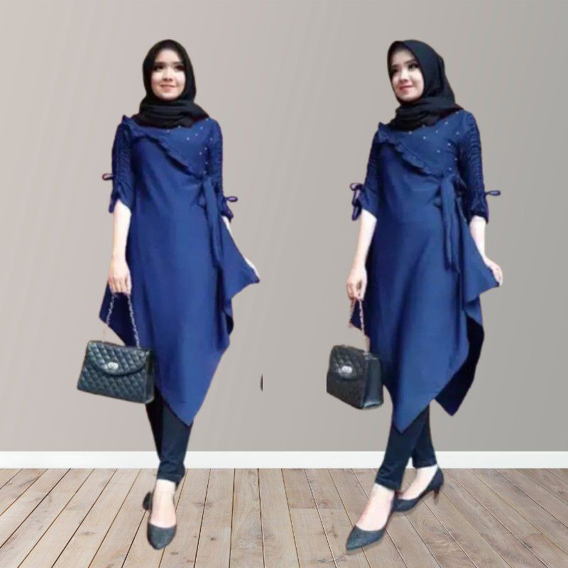 Oscar Tunik Pakaian Atasan Tunic Wanita Muslimah Murah Fashion Perempuan Muslim Kekinian Terbaru
