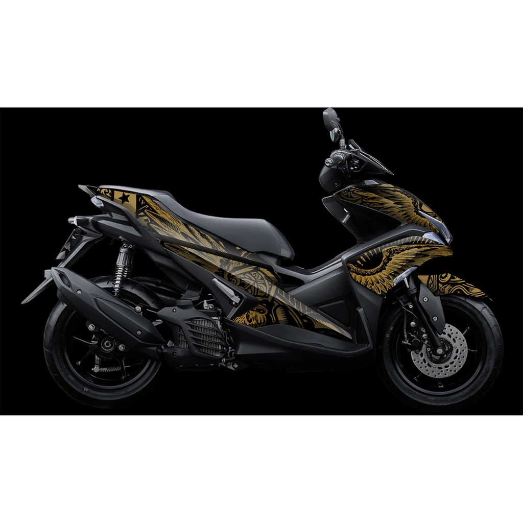 DECAL AEROX 155 BLACK GOLD FULL BODY