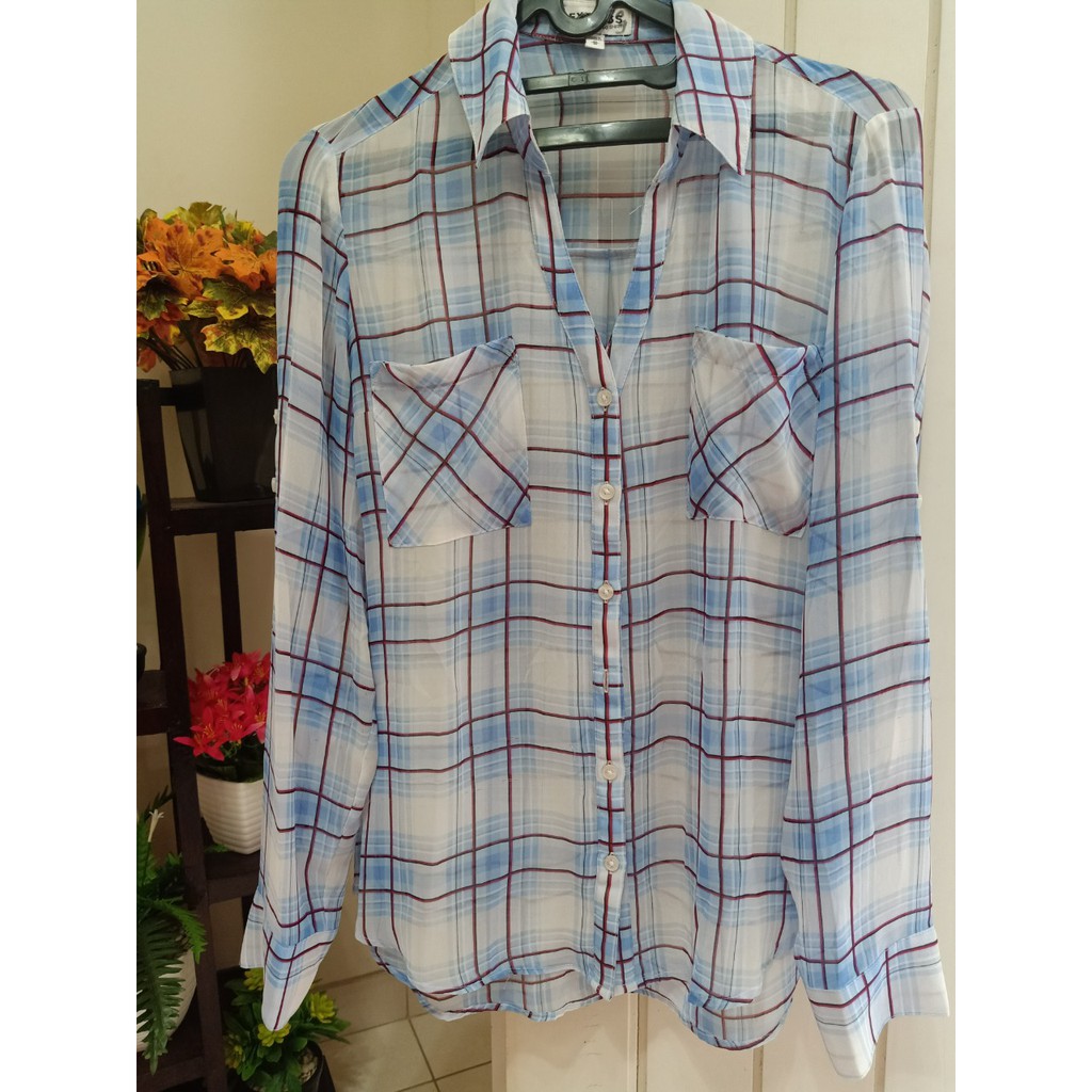 Kemeja Sifon Lengan Panjang