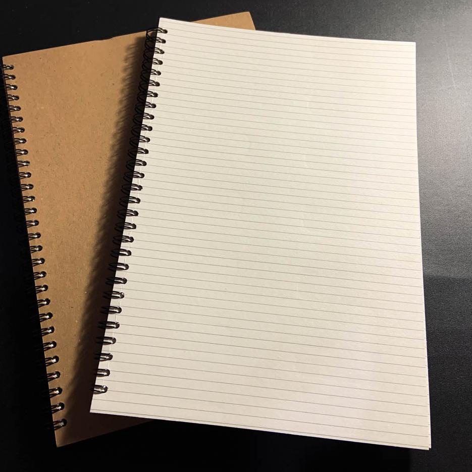 

➯ [Tulis.Id] Basic BookPaper Kraft Spiral Notebook B5 90 GSM Blank Grid Dotted Ruled Buku Catatan ㊮