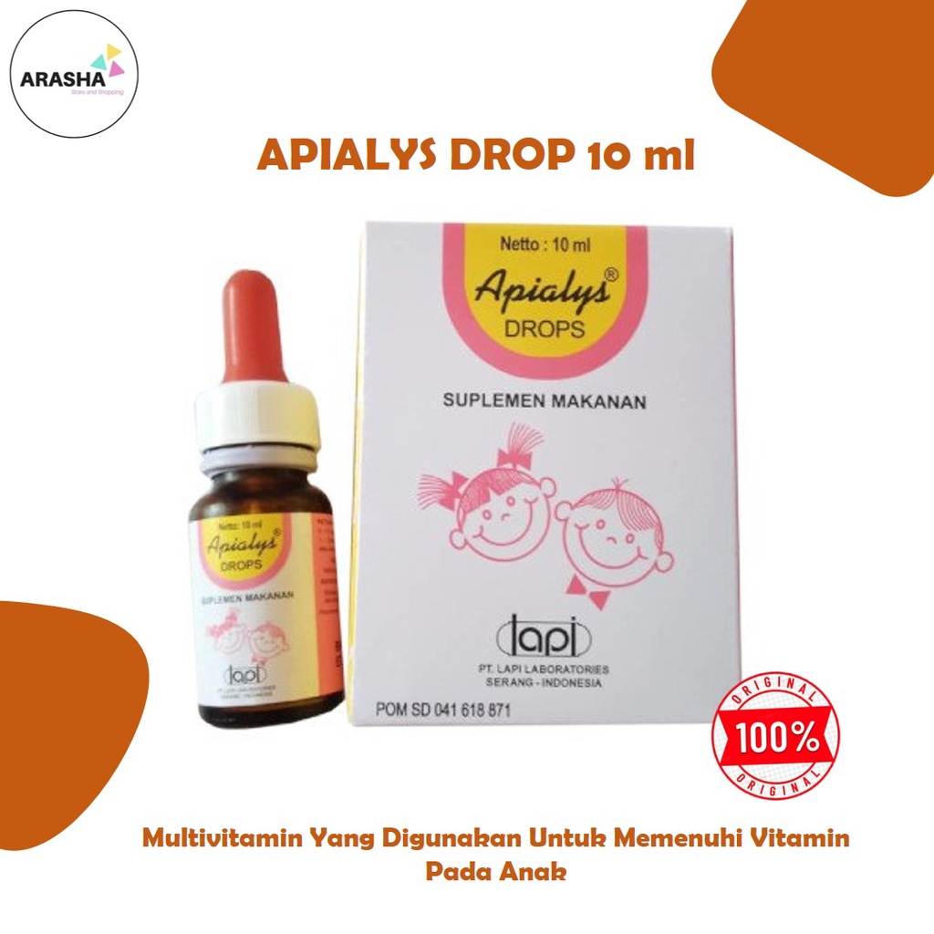 APIALYS DROPS 10 ML suplemen vitamin peningkat nafsu makan pada bayi dan anak