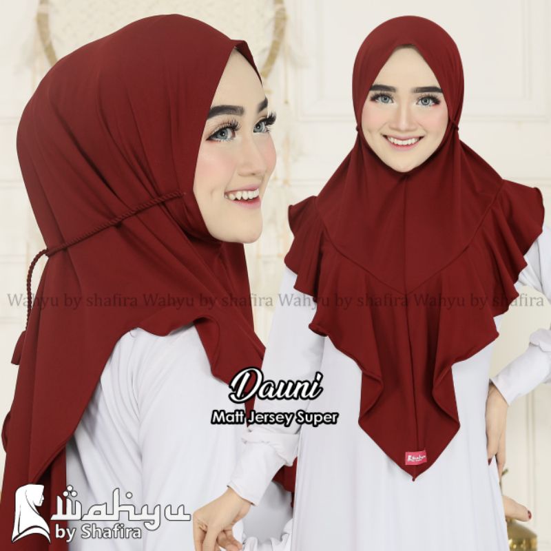 DAUNI WAHYU BY SHAFIRA JILBAB INSTAN JERSEY TALI IKAT HIJAB INSTAN KERUDUNG WANITA SAHARASCARF-4