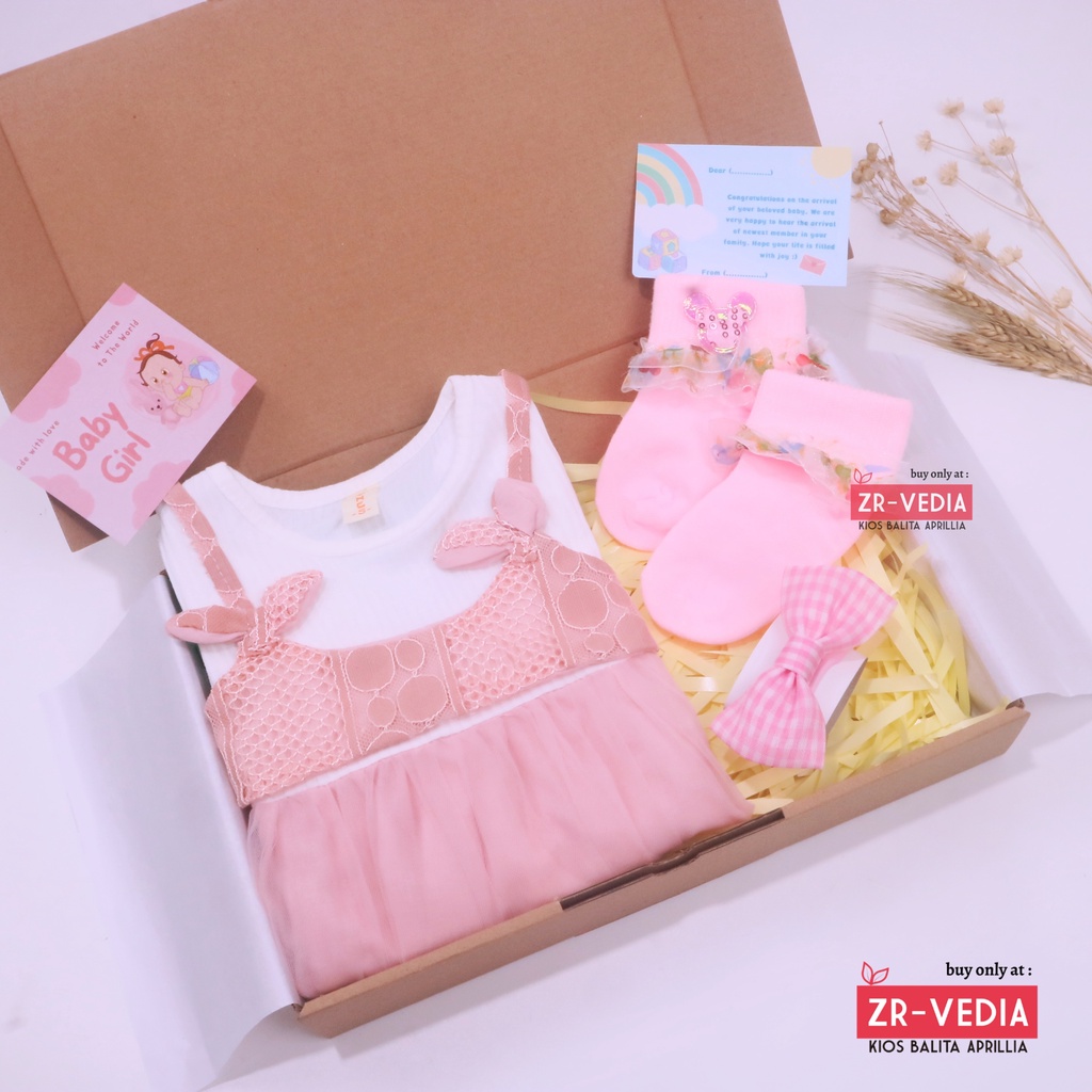 [HARUKA] Hampers Baby Girl 3-30 Bulan / Kado Lahiran Bayi Perempuan Bulan Hadiah New Born Gift Dress