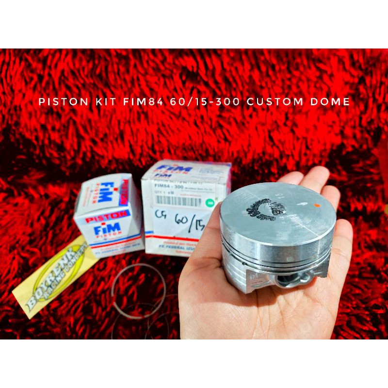 PISTON KIT FIM84 DIAMETER 60 PIN 15 CUSTOM DOME - BOYRENK RACING CONCEPT