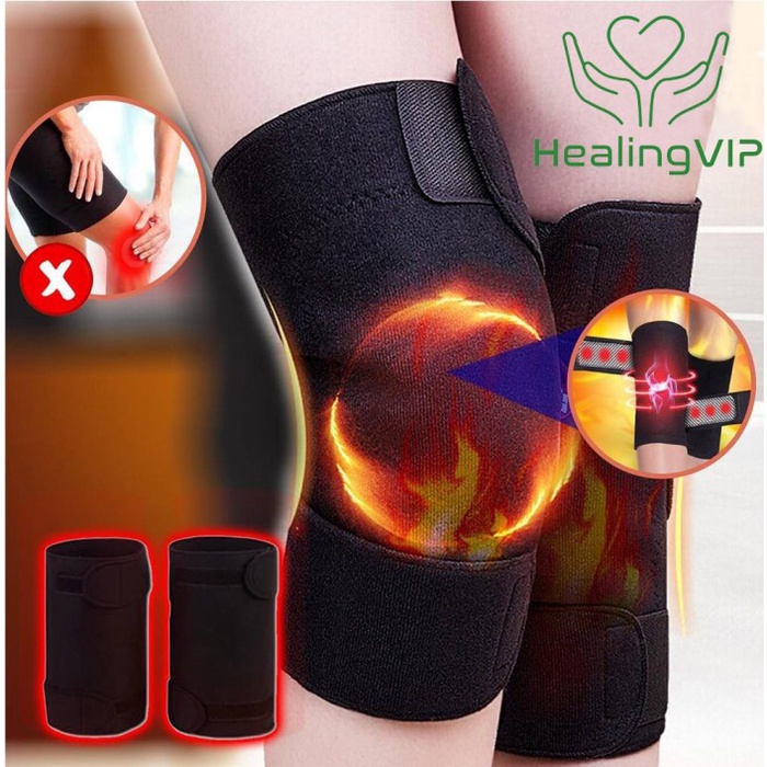 Deker Sabuk Terapi Pemanas Lutut / Alat Terapi Dengkul Lutut Magnetic