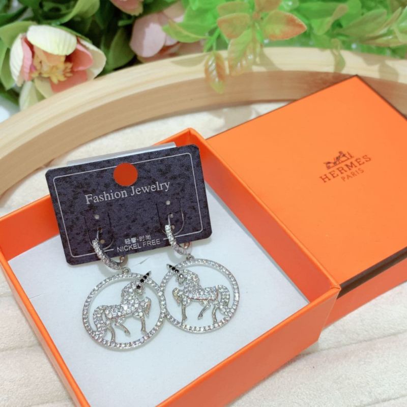 Anting Silver925 Perak Mata kilau Anti Karat anti alergi anting Zircone premium berlian kilap N-2110