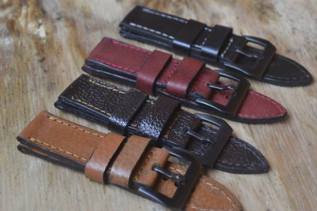 Strap tali Jam Tangan Kulit Sapi Asli Size 24mm Murah