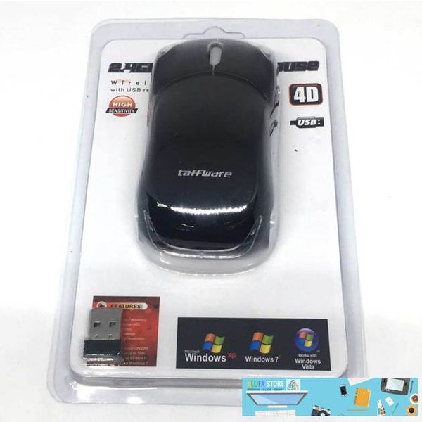 Mouse Bloototh Mouse Laptop Tanpa kabel Model Mobil Taffware