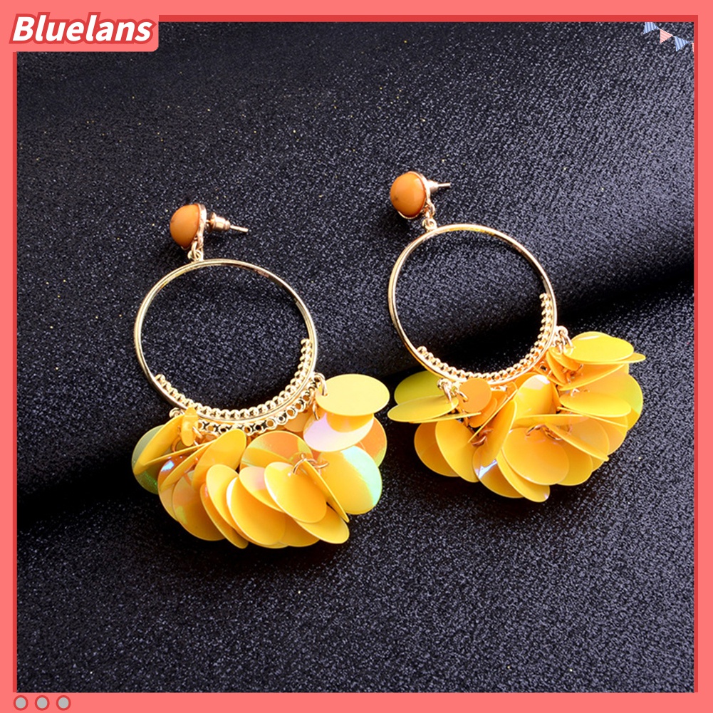 Anting Stud Hoop Juntai Gaya Bohemian Untuk Wanita