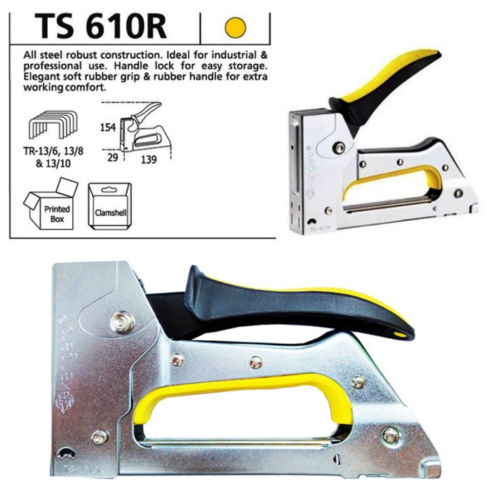 Jual Kangaro Stapler Gun Tacker TS610R Steples Multi fungsi Berkualitas Shopee Indonesia